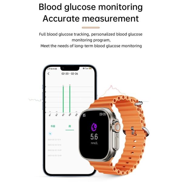 WS-E9 Ultra 2.2 inch IP67 Waterproof Loop Nylon Band Smart Watch, Support Heart Rate / NFC (Black) - Image 7