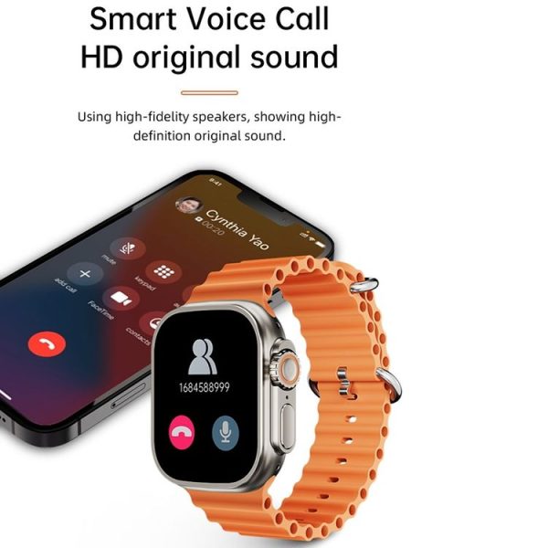 WS-E9 Ultra 2.2 inch IP67 Waterproof Loop Nylon Band Smart Watch, Support Heart Rate / NFC (Black) - Image 8