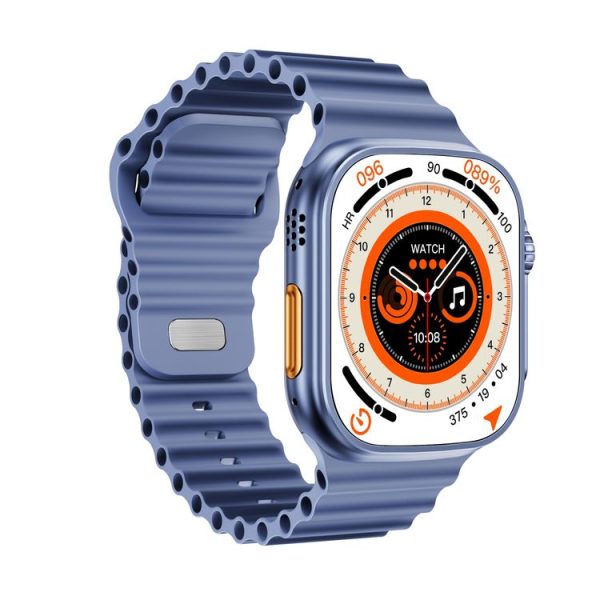 WS-E9 Ultra 2.2 inch IP67 Waterproof Ocean Silicone Band Smart Watch, Support Heart Rate / NFC (Blue) - Image 3