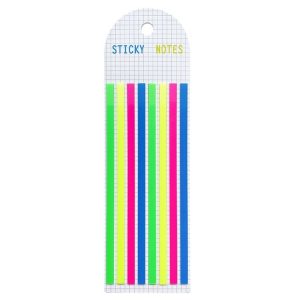 Transparent Strip Color Fluorescent Waterproof Sticky Note Long Strip Index Sticker (002)