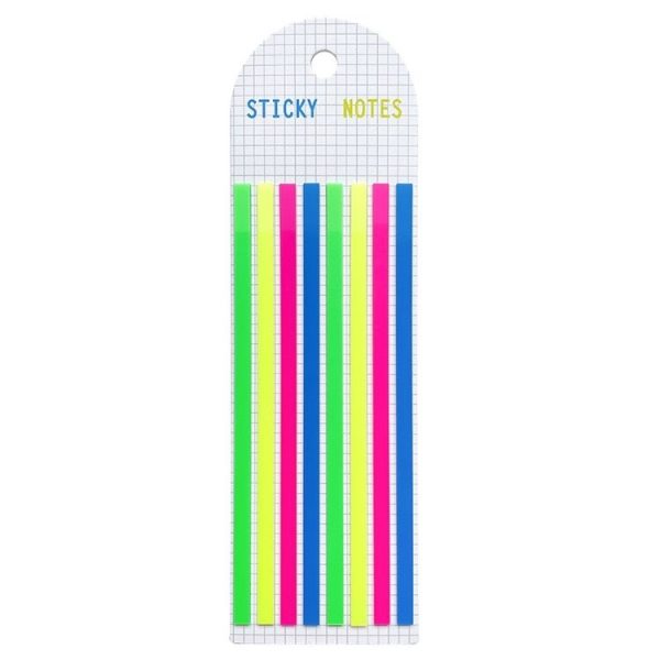 Transparent Strip Color Fluorescent Waterproof Sticky Note Long Strip Index Sticker (002)