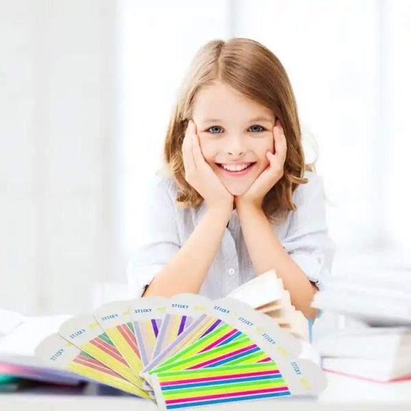 Transparent Strip Color Fluorescent Waterproof Sticky Note Long Strip Index Sticker (002) - Image 8