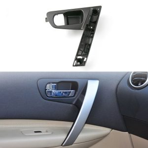 Nissan Qashqai Left-Drive Car Door Inside Handle Base Bracket, Type: Base Left (Black)