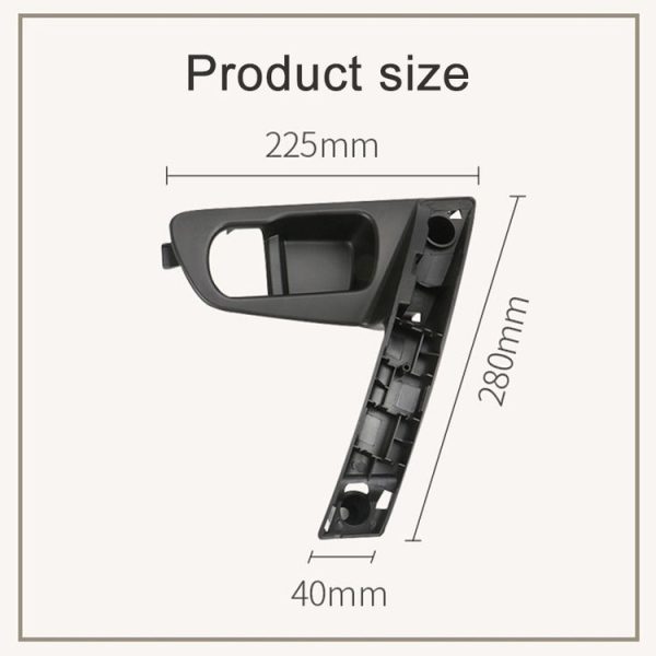 Nissan Qashqai Left-Drive Car Door Inside Handle Base Bracket, Type: Base Left (Black) - Image 4