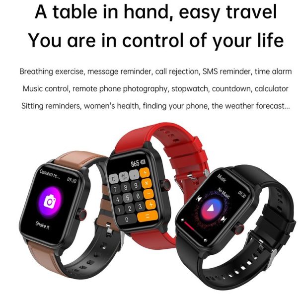 ET540 1.91 inch IP67 Waterproof Silicone Band Smart Watch, Support ECG / Non-invasive Blood Glucose Measurement (Black) - Image 4