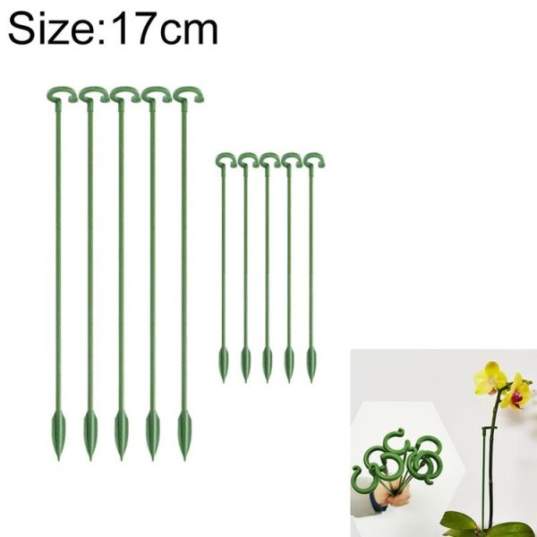 10pcs Plant Potted Flower Shape Support Rod Fixed Anti-lodging Leaf Guard Frame, Size: 17cm