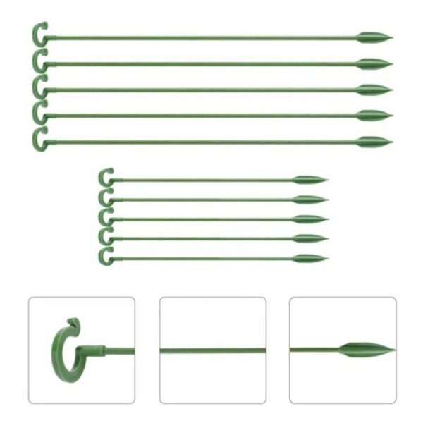 10pcs Plant Potted Flower Shape Support Rod Fixed Anti-lodging Leaf Guard Frame, Size: 17cm - Image 3