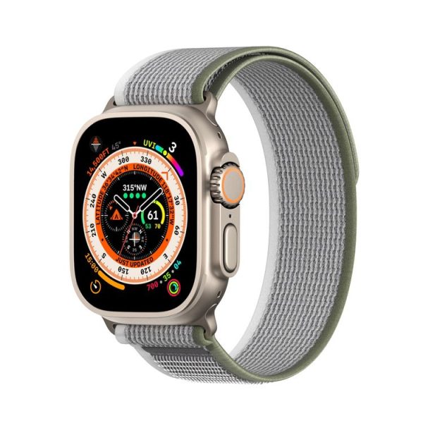 Apple Watch Ultra 49mm DUX DUCIS YJ Series Nylon Watch Band (Green Grey)