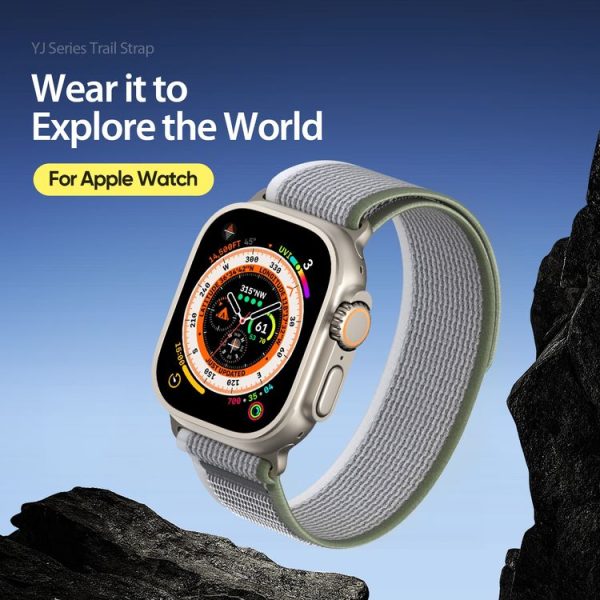 Apple Watch Ultra 49mm DUX DUCIS YJ Series Nylon Watch Band (Green Grey) - Image 2