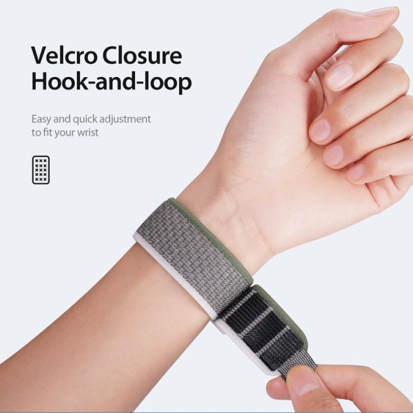 Apple Watch Ultra 49mm DUX DUCIS YJ Series Nylon Watch Band (Green Grey) - Image 6