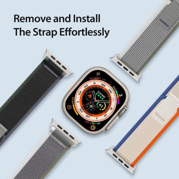 Apple Watch Ultra 49mm DUX DUCIS YJ Series Nylon Watch Band (Green Grey) - Image 8