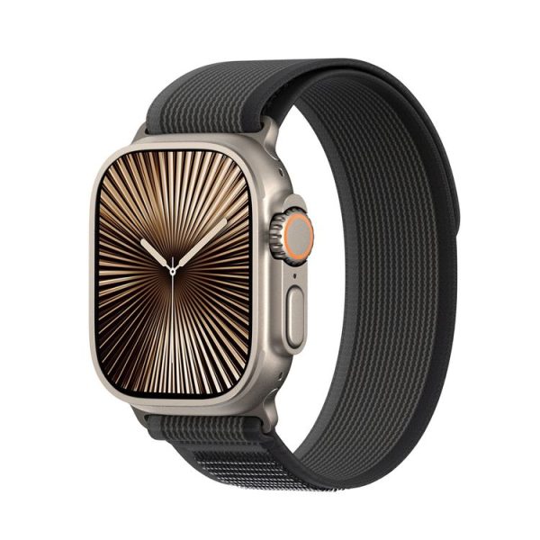 Apple Watch 10 46mm DUX DUCIS YJ Series Nylon Watch Band (Black)