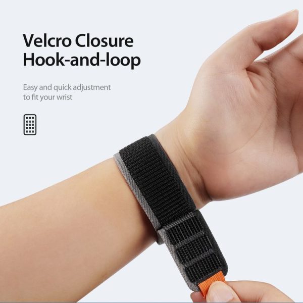 Apple Watch 10 46mm DUX DUCIS YJ Series Nylon Watch Band (Black) - Image 6