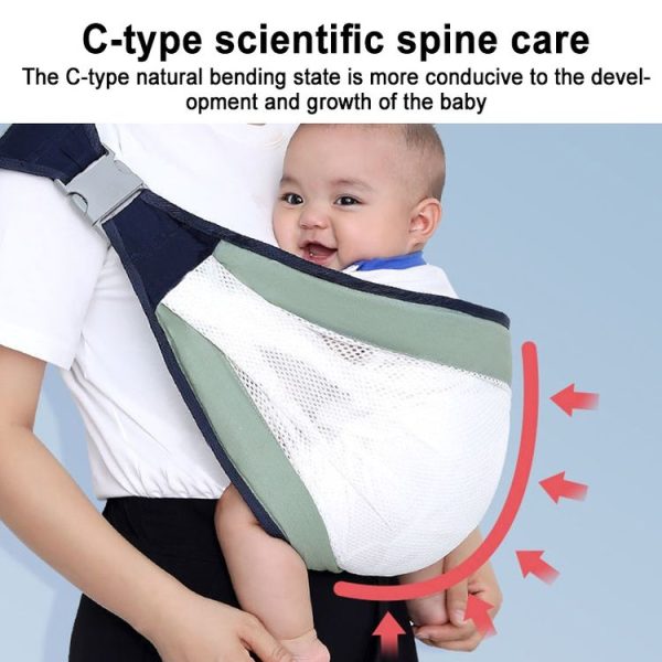 Baby Carrier Front Sling Carrier Portable Baby Carrier (Grey) - Image 4