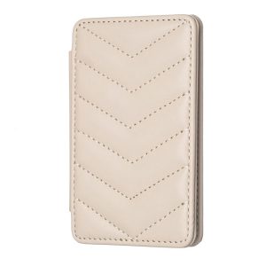 BFK02 Wave Pattern Card Bag Mobile Phone Back Sticker (Beige)