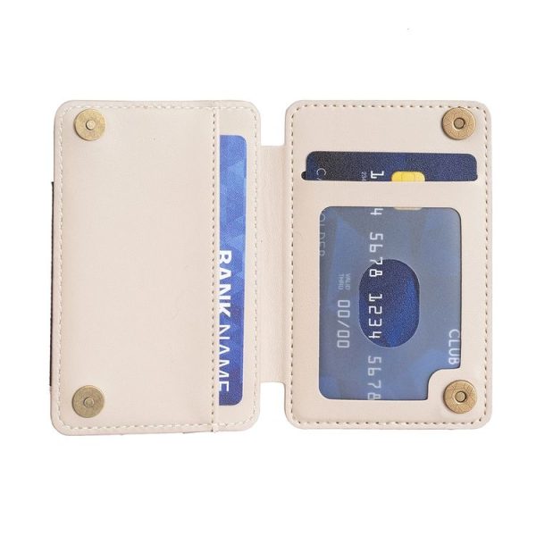 BFK02 Wave Pattern Card Bag Mobile Phone Back Sticker (Beige) - Image 3