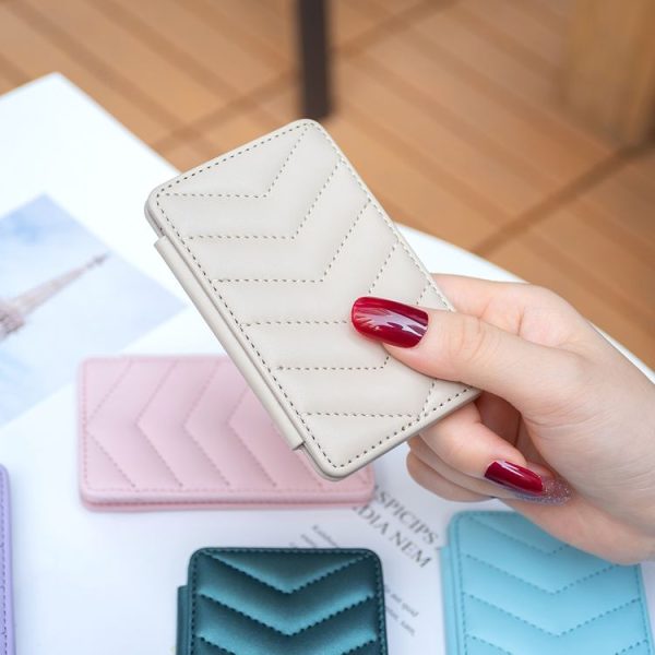 BFK02 Wave Pattern Card Bag Mobile Phone Back Sticker (Beige) - Image 5
