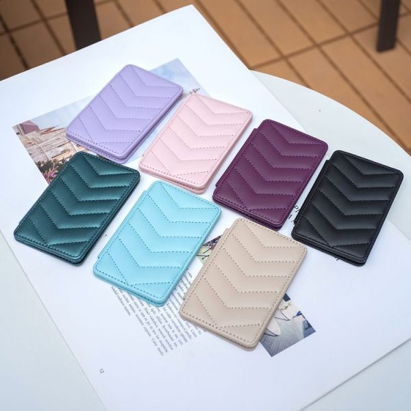BFK02 Wave Pattern Card Bag Mobile Phone Back Sticker (Beige) - Image 6
