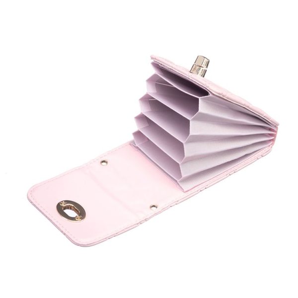 BFK07 Metal Buckle Vertical Card Bag Mobile Phone Back Sticker (Pink) - Image 4