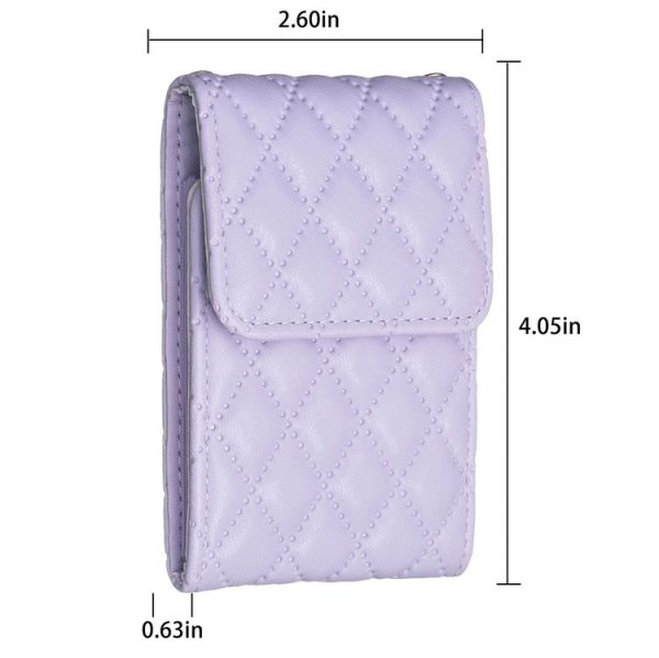 BFK08 Vertical Card Bag Mobile Phone Back Sticker (Purple) - Image 2