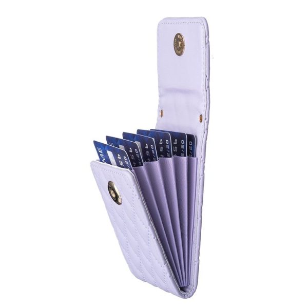 BFK08 Vertical Card Bag Mobile Phone Back Sticker (Purple) - Image 5