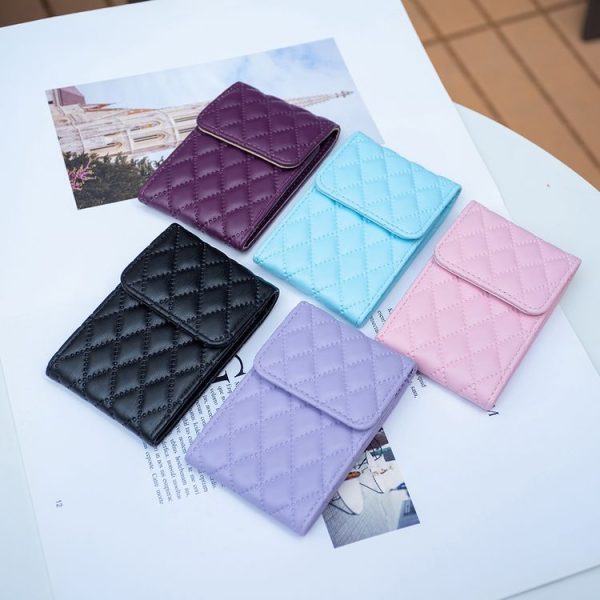 BFK08 Vertical Card Bag Mobile Phone Back Sticker (Purple) - Image 6