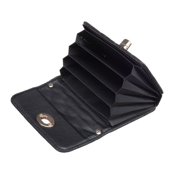 BFK09 Metal Buckle Horizontal Card Bag Mobile Phone Back Sticker (Black) - Image 4