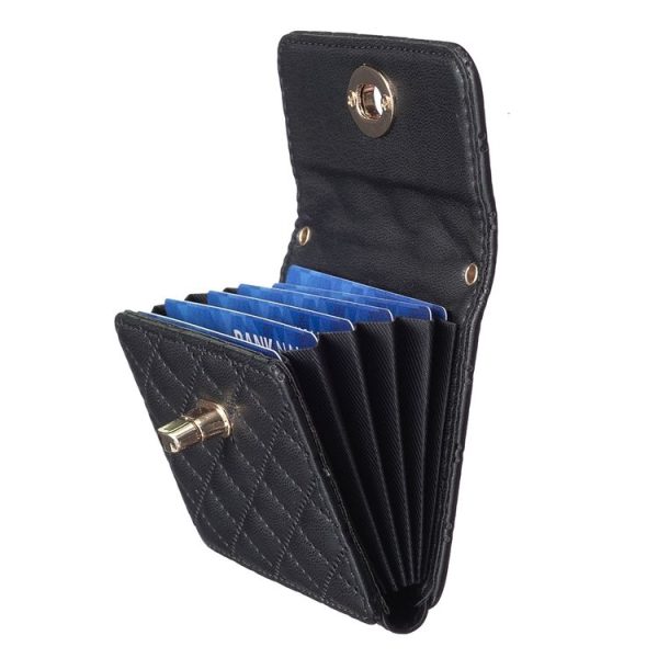 BFK09 Metal Buckle Horizontal Card Bag Mobile Phone Back Sticker (Black) - Image 5