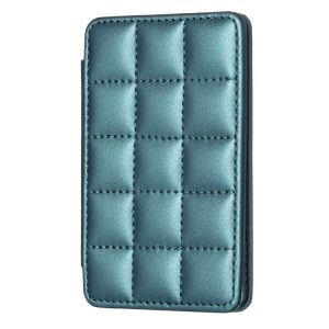 BFK01 Grid Pattern Card Bag Mobile Phone Back Sticker (Green)