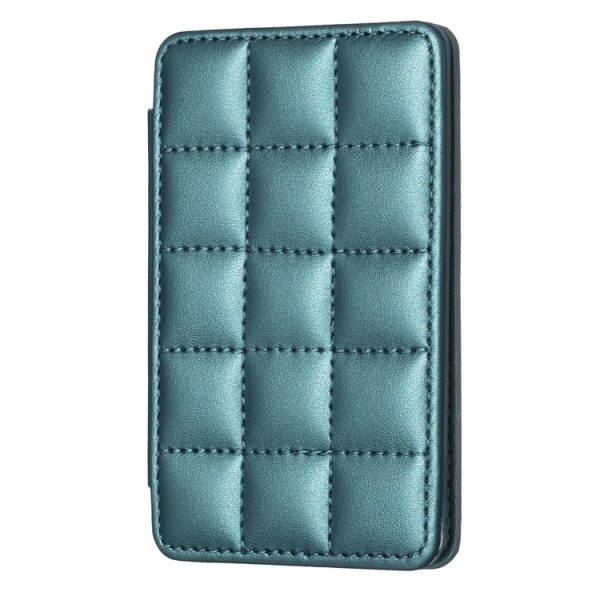 BFK01 Grid Pattern Card Bag Mobile Phone Back Sticker (Green)