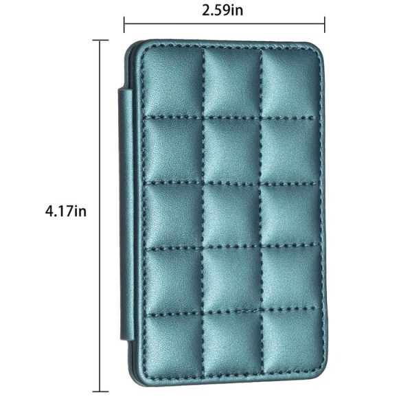 BFK01 Grid Pattern Card Bag Mobile Phone Back Sticker (Green) - Image 2