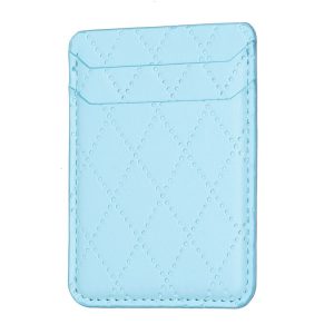BFK11 Diamond Lattice Card Bag Mobile Phone Back Sticker (Blue)