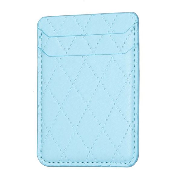 BFK11 Diamond Lattice Card Bag Mobile Phone Back Sticker (Blue)