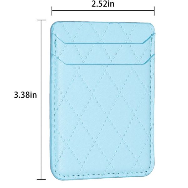 BFK11 Diamond Lattice Card Bag Mobile Phone Back Sticker (Blue) - Image 2