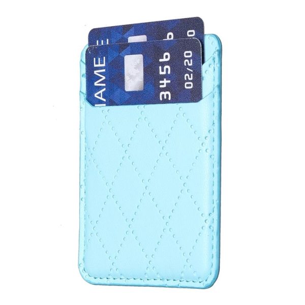 BFK11 Diamond Lattice Card Bag Mobile Phone Back Sticker (Blue) - Image 4