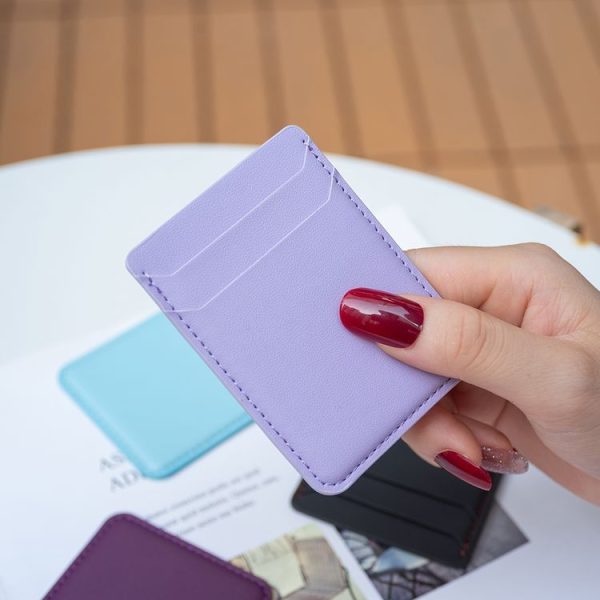 BFK12 R20 Texture Card Bag Mobile Phone Back Sticker (Purple) - Image 5