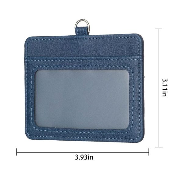 BFK14 Horizontal ID Card Bag with Lanyard (Blue) - Image 2