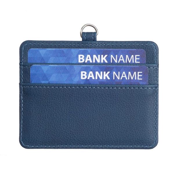 BFK14 Horizontal ID Card Bag with Lanyard (Blue) - Image 4