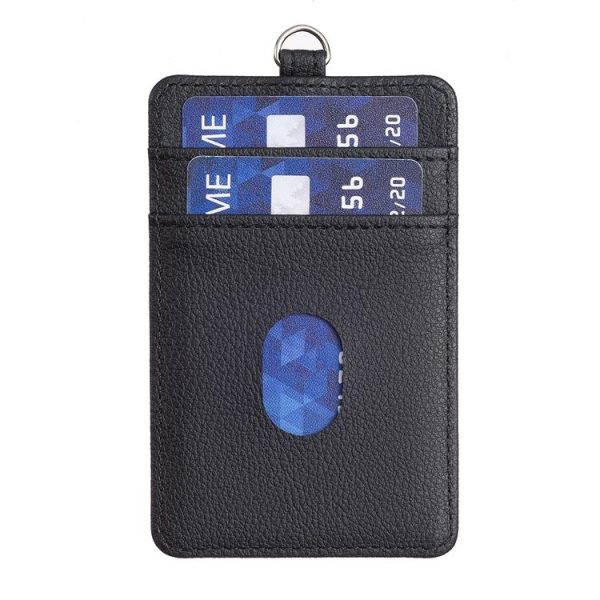 BFK15 Vertical ID Card Bag with Lanyard (Black) - Image 4