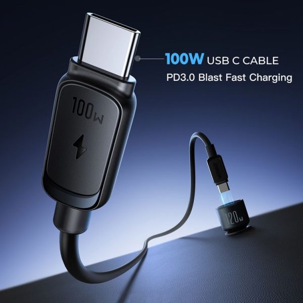 JOYROOM JR-CCN07 120W Dual PD+QC3.0 3-Port Car Charger (Dark Gray) - Image 4