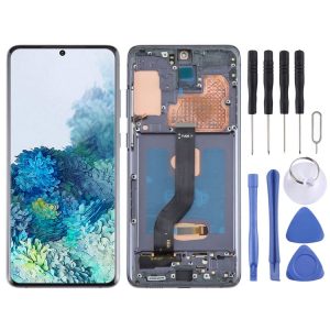 Samsung Galaxy S20+ 4G / 5G SM-G985 / 986 6.67 inch OLED LCD Screen Digitizer Full Assembly with Frame (Black)