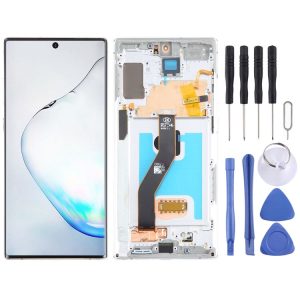 Samsung Galaxy Note10+ SM-N975 6.67 inch OLED LCD Screen Digitizer Full Assembly with Frame (Silver)