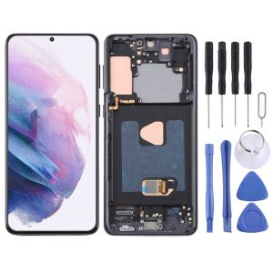 Samsung Galaxy S21+ 5G SM-G996B 6.67 inch 6.67 inch OLED LCD Screen Digitizer Full Assembly with Frame (Black)
