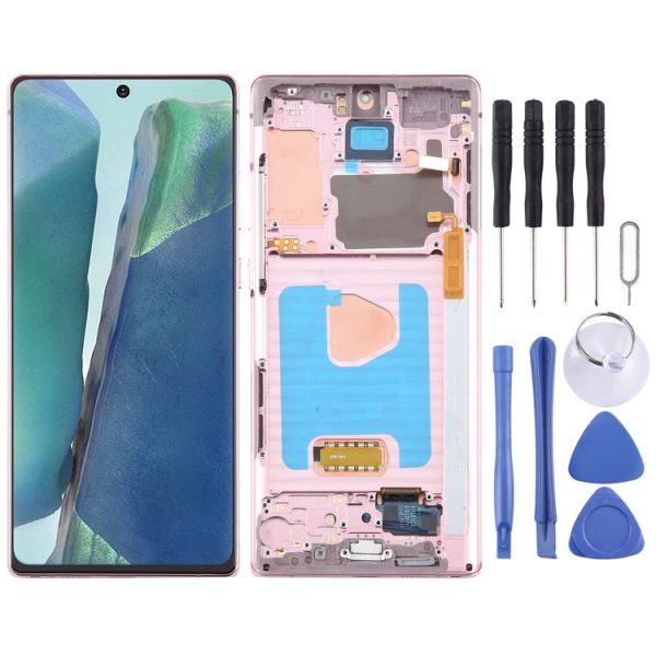 Samsung Galaxy Note20 SM-N980 6.67 inch OLED LCD Screen Digitizer Full Assembly with Frame (Pink)