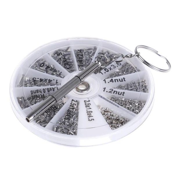 600pcs Micro Glasses Sunglasses Watch Glasses Case Crack Repair Kit Tool Kit with Screwdriver - Image 2