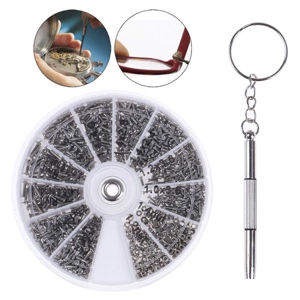 600pcs Micro Glasses Sunglasses Watch Glasses Case Crack Repair Kit Tool Kit with Screwdriver - Image 6