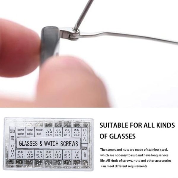 1000pcs Box Watch Glasses Repair Screw Set - Image 3