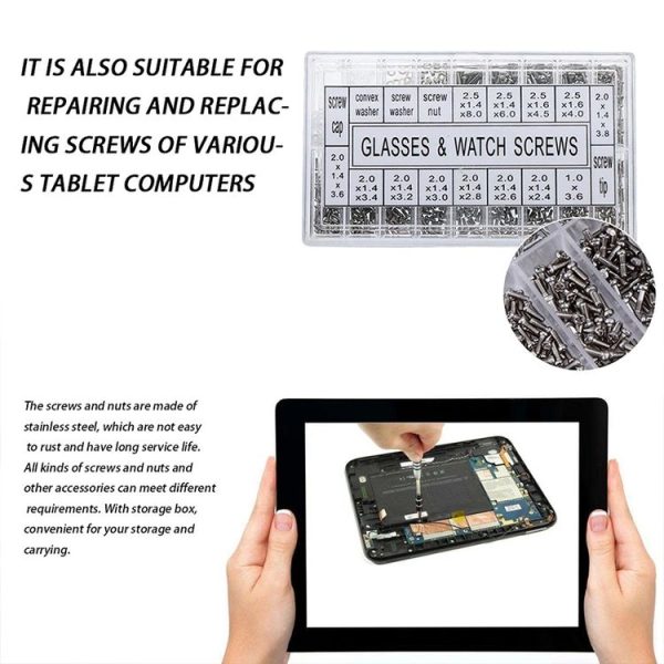 1000pcs Box Watch Glasses Repair Screw Set - Image 4