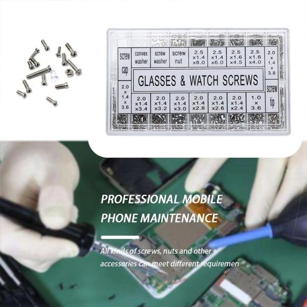 1000pcs Box Watch Glasses Repair Screw Set - Image 5