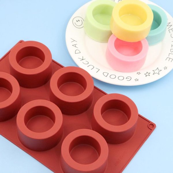 6 Cups Muffin Cake Cup Mold Baking Mold (Brick Red) - Image 5